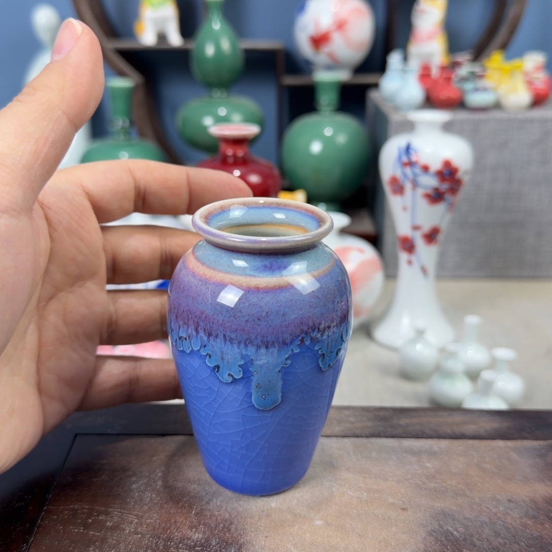 陶瓷手工小花器摆件