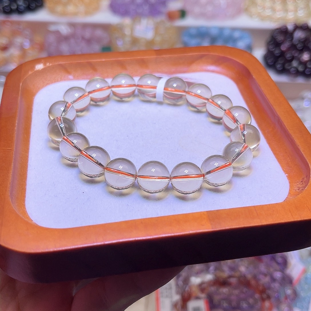 水晶手串未镶嵌外***鱼Y黄水晶11.8