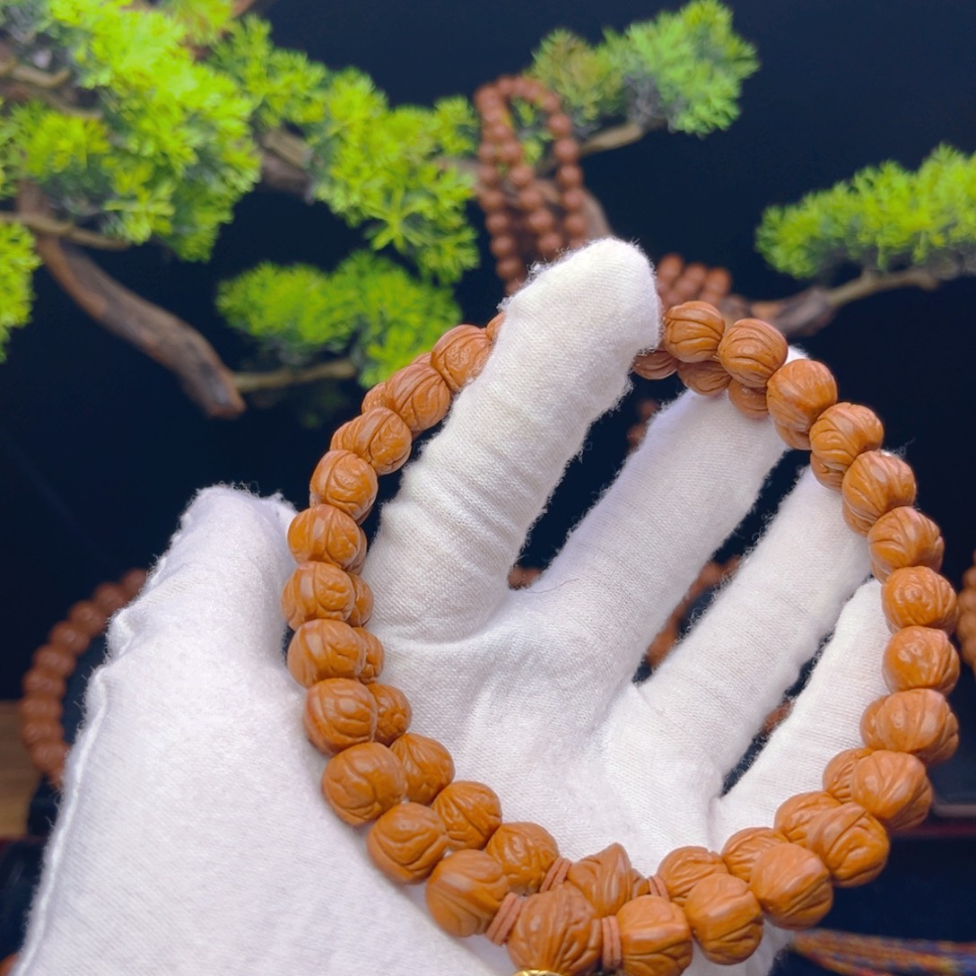 满***星桃核吊坠野生桃核