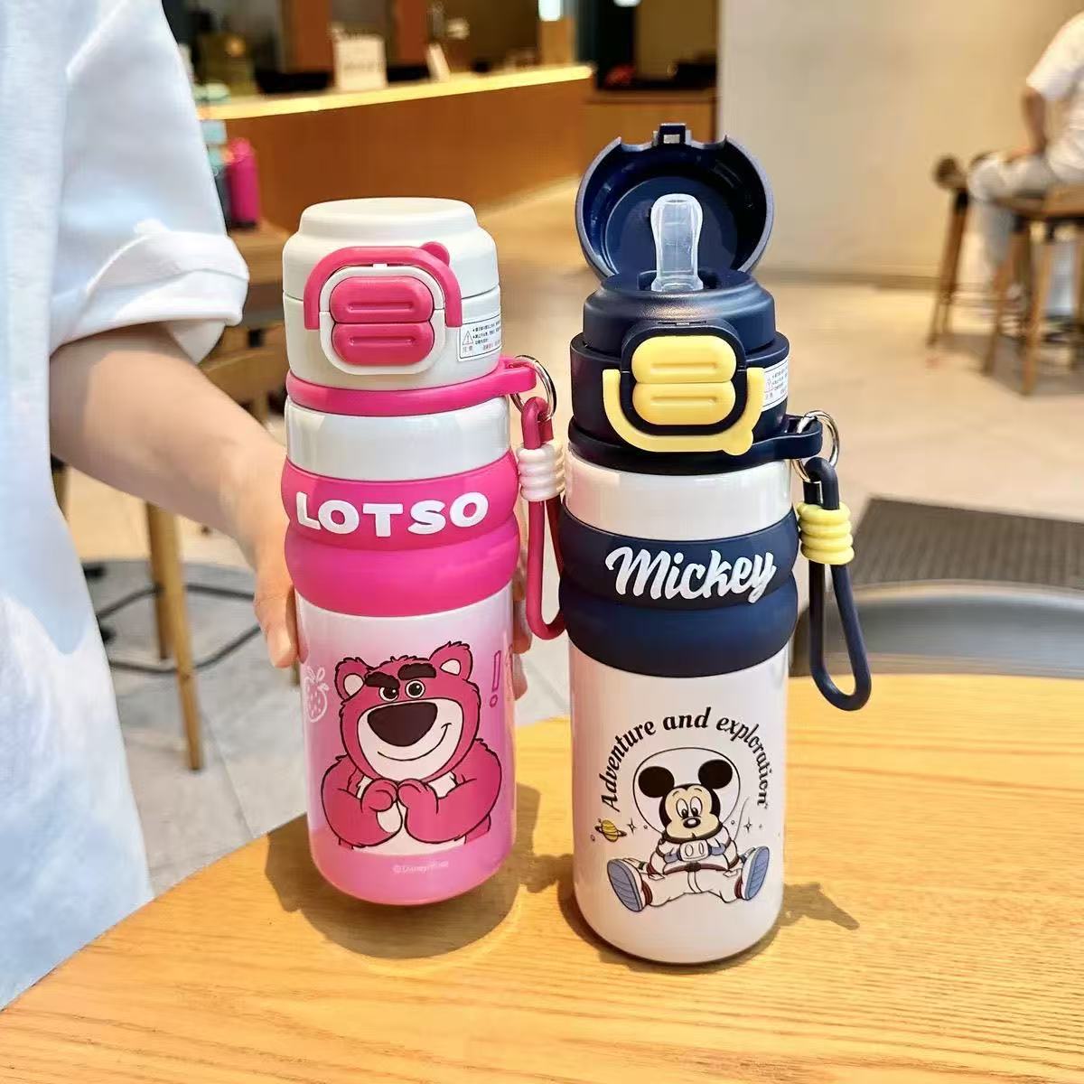 儿童保温杯316幼儿园小学生上学专用水壶双饮水杯防摔防滑