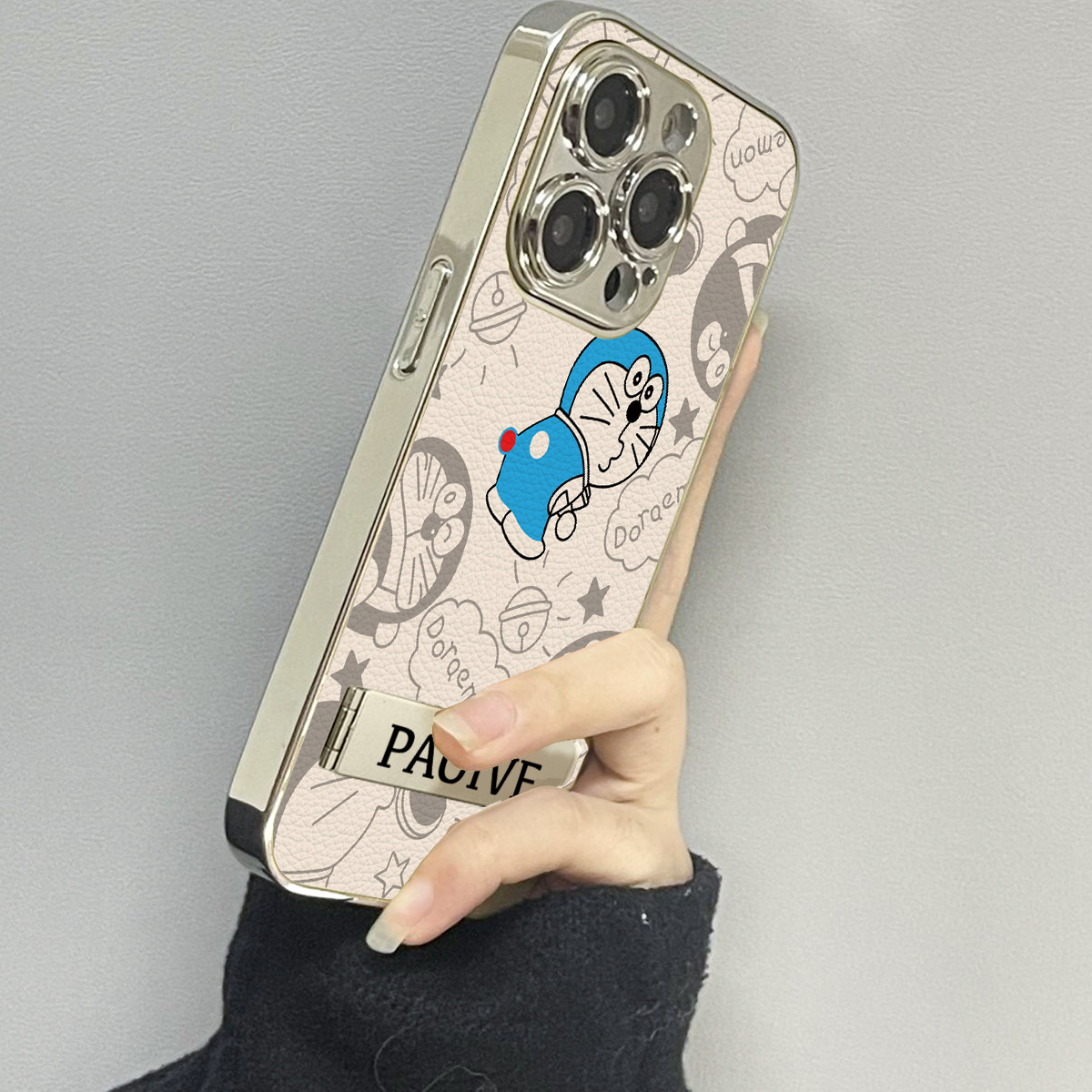 线条叮当猫适用苹果17ProMax手机壳iPhone华为OPPO小米vivo贴皮套