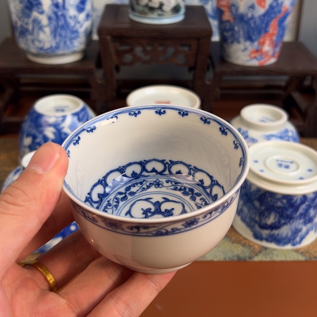 瓷片打*侠景德镇茶器手工手绘