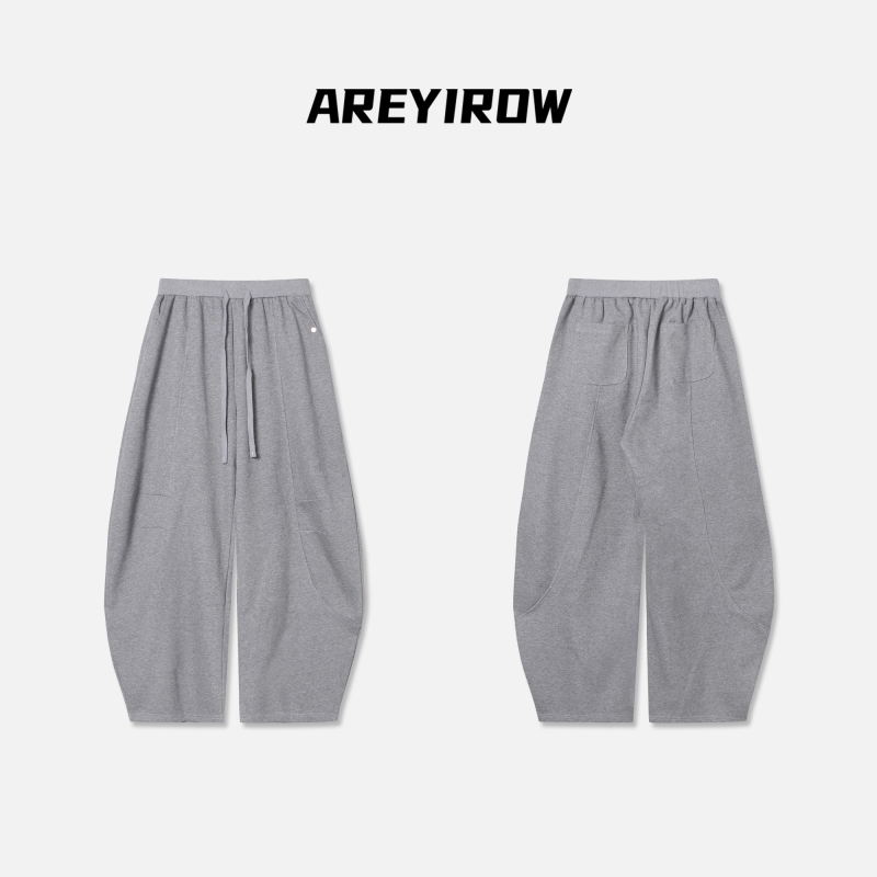 【AR专属】阔版宽松弹力腰休闲长裤H25616CK253