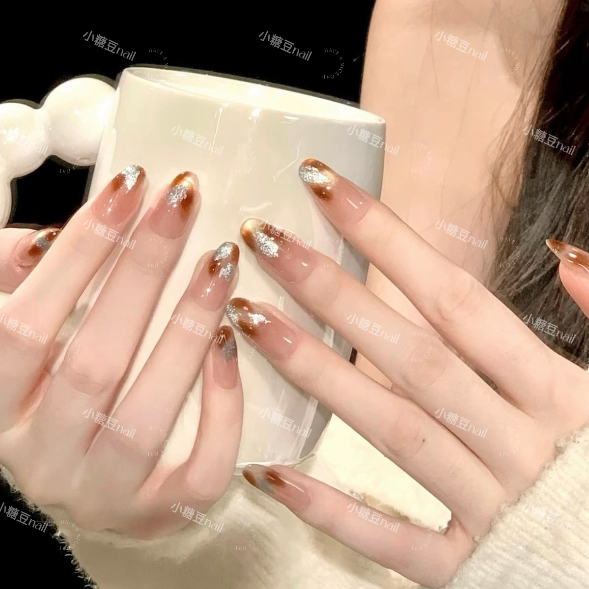 【海盐琥珀】晕染穿戴美甲高级设计感款式