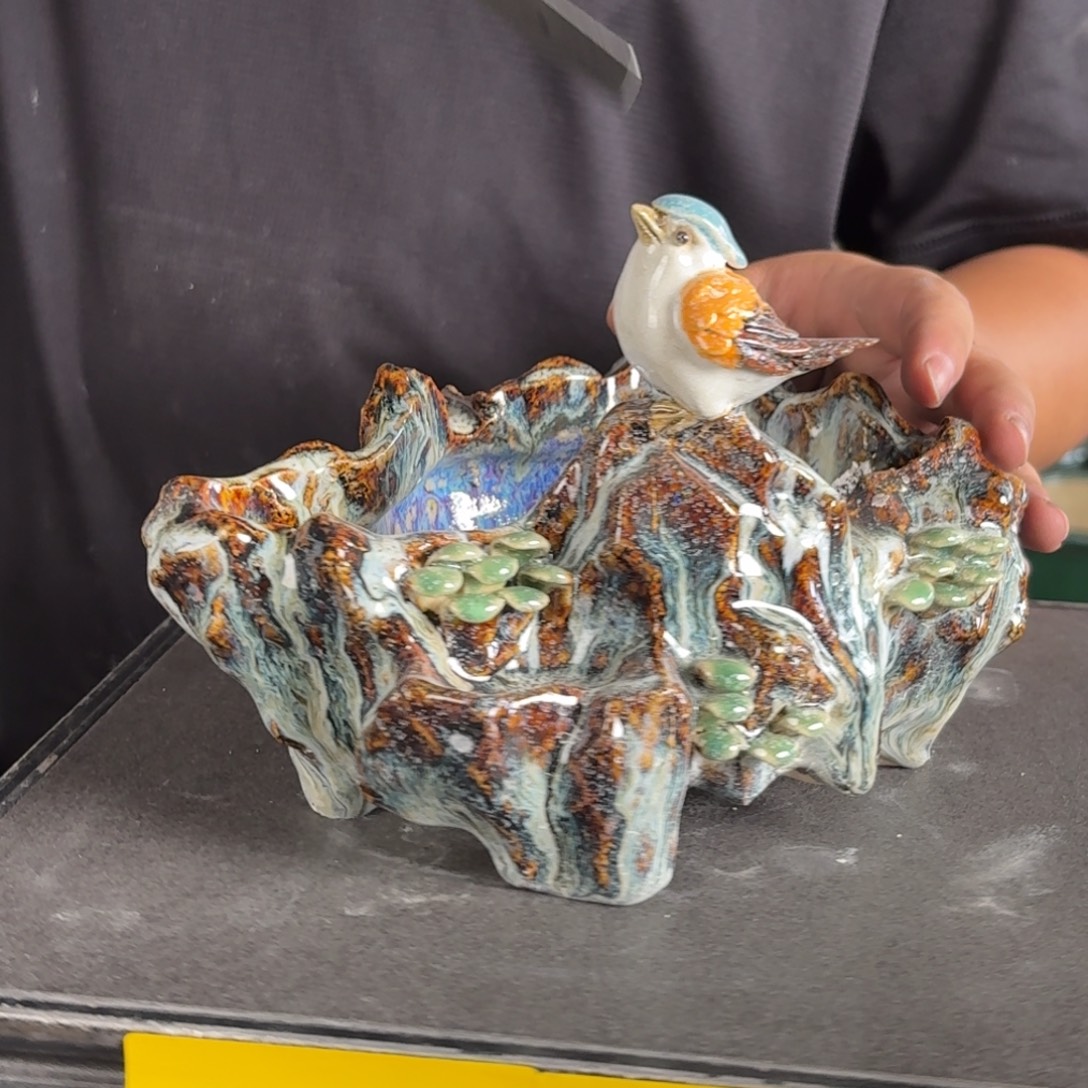 。一风堂石湾花盆 无孔 内17*8*5