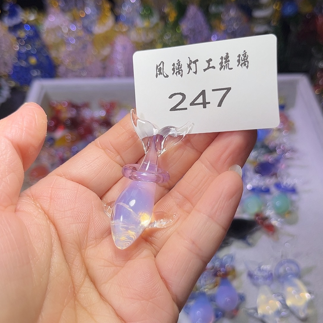 A***.吊坠（不含链）玻璃247鲸鱼吊坠