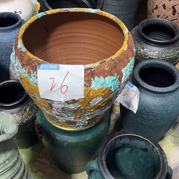 彩绘平口高20口20带孔