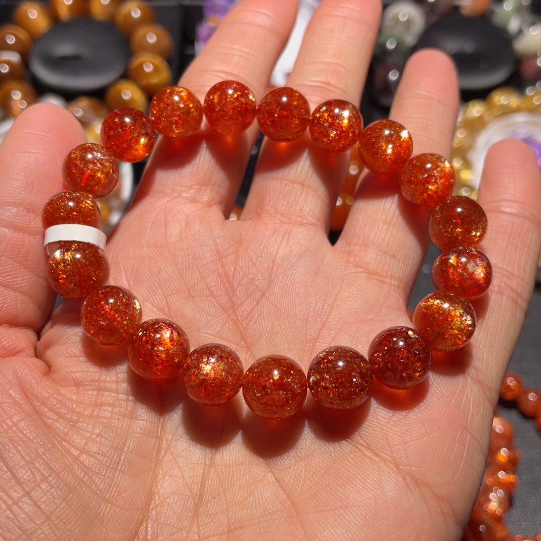 日光石手链未镶嵌金太阳10.5mm左右