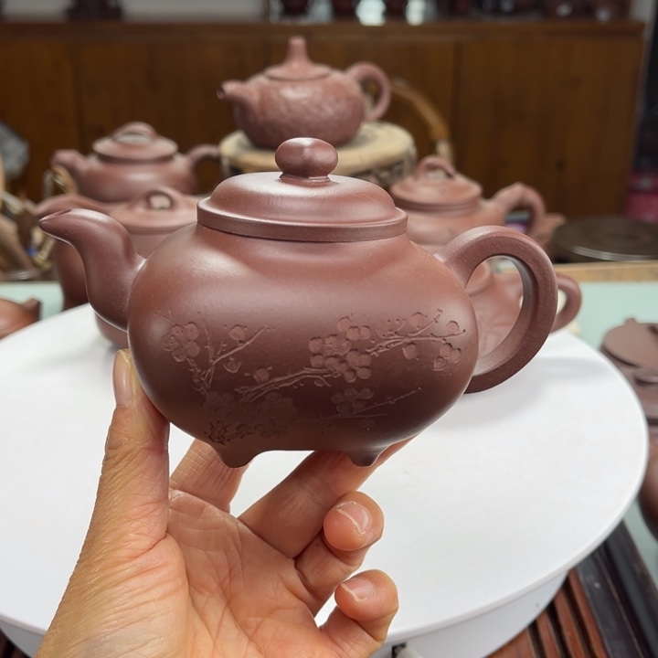 紫砂茶壶紫砂花茶