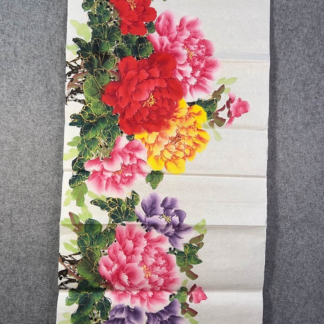 国画589 牡丹之歌中写有两位诗人和他