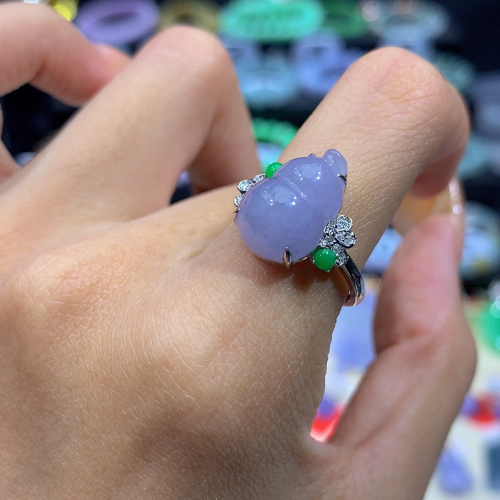 翡翠18K金镶嵌手链翡翠