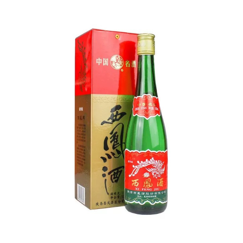 西凤55度西凤酒绿瓶盒装 500ml