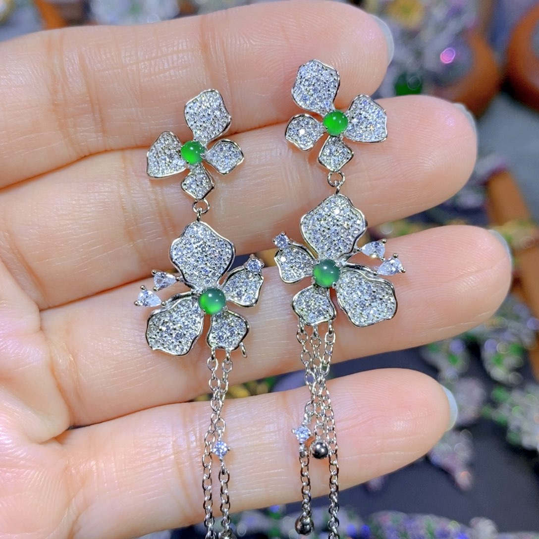 翡翠颈饰合金天然翡翠