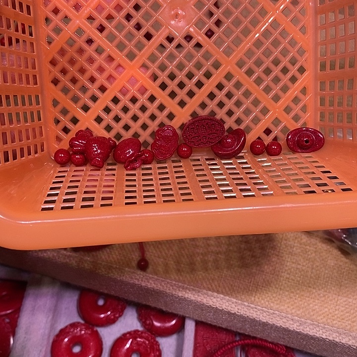 天然辰砂红晶砂腰链