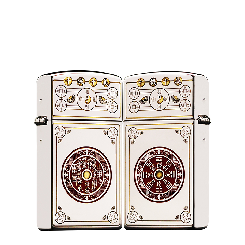 ZIPPO/之宝纤巧窄机【山鬼花钱】正品煤油打火机KF-DF