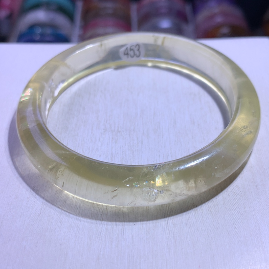 水晶手镯未镶嵌黄水63.3圈453