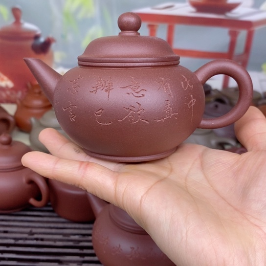 紫砂茶壶风釉160c c c c c c c羊角山紫泥