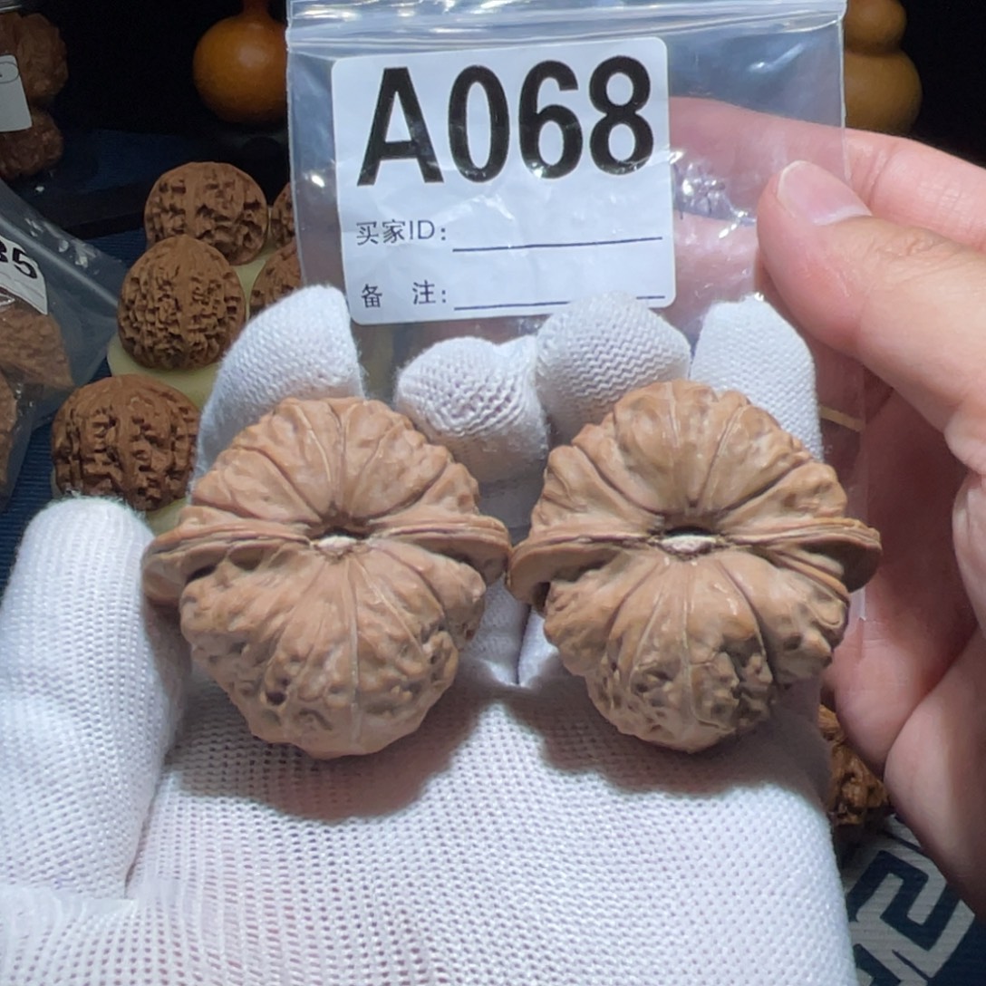 文玩核桃把件南瓜礅44-43-32全品