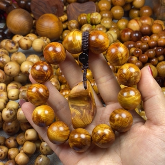 柏木（崖柏）手串/手链1.8双面龙胆