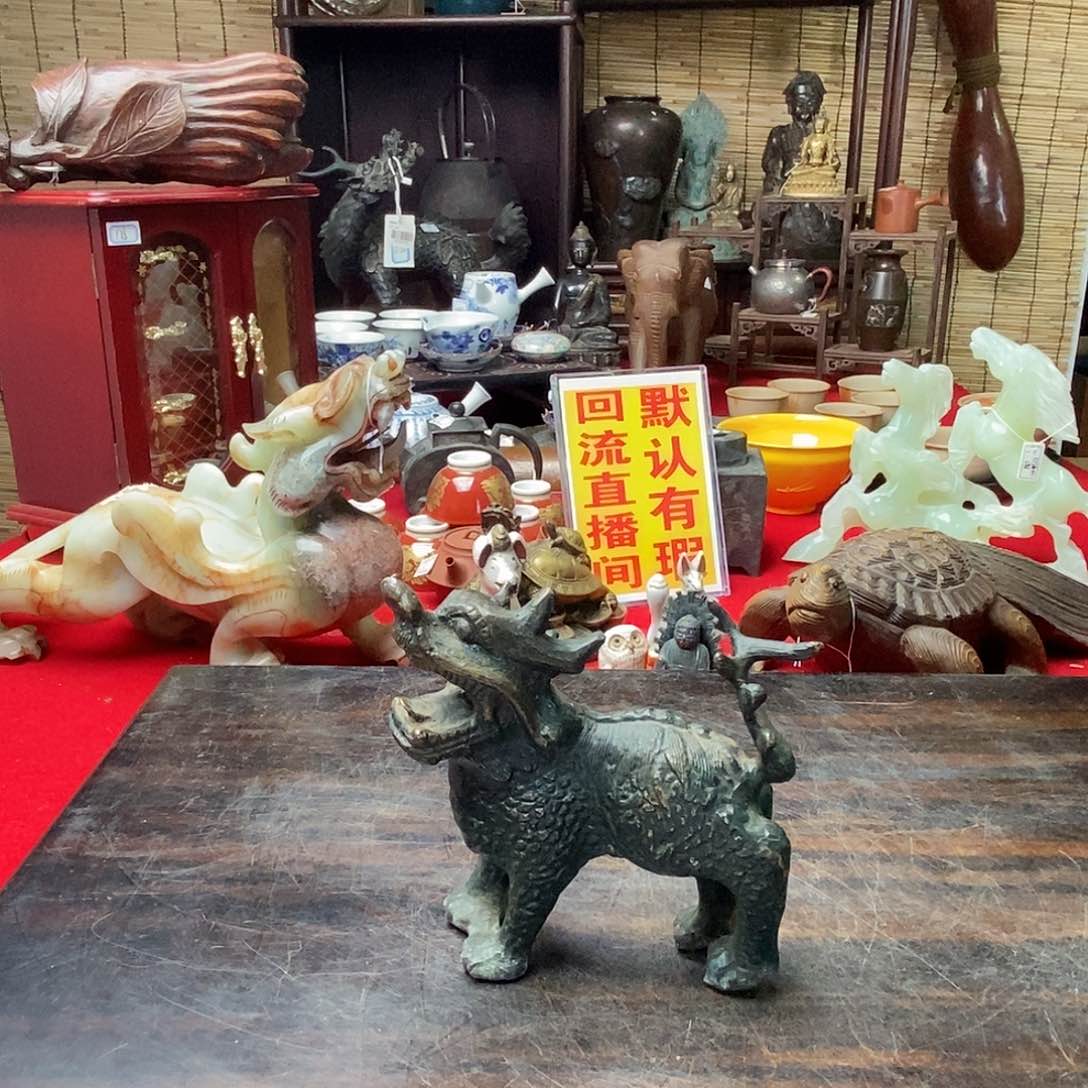 铜制麒麟摆件一客c9