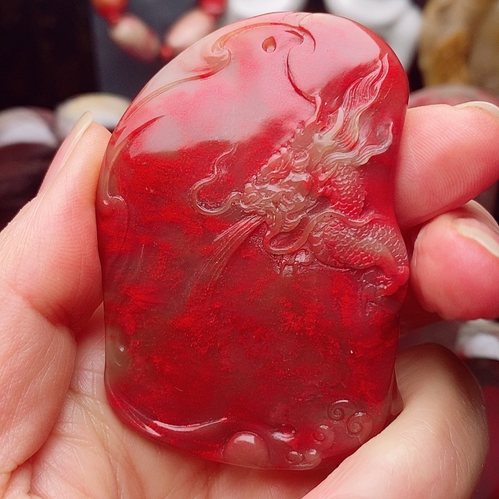 昌化鸡血石道**水昌化鸡血石