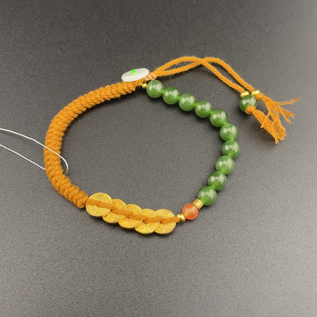 BY0725FLSF标010 北玉精选 和田玉手绳