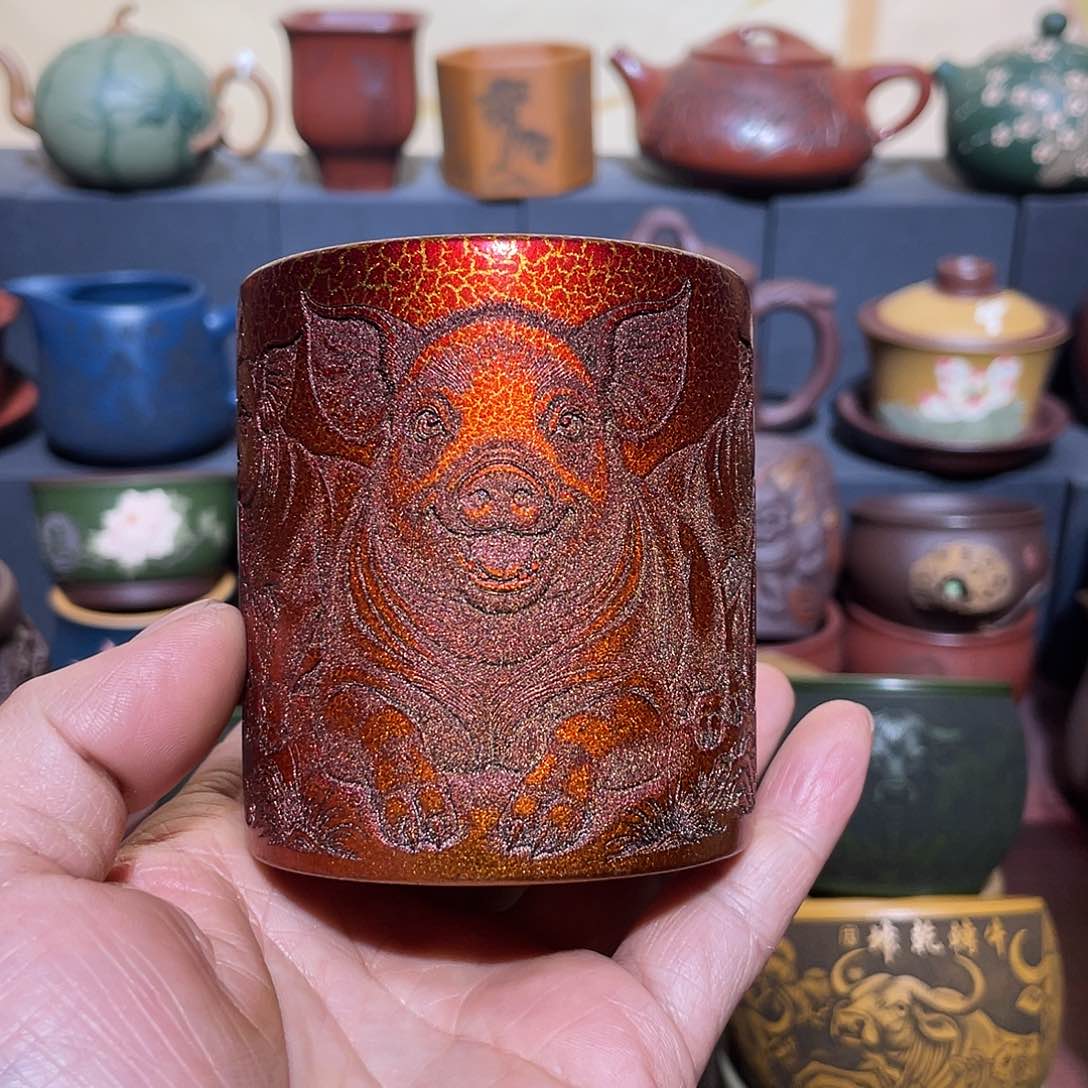 原矿紫砂手工主人杯