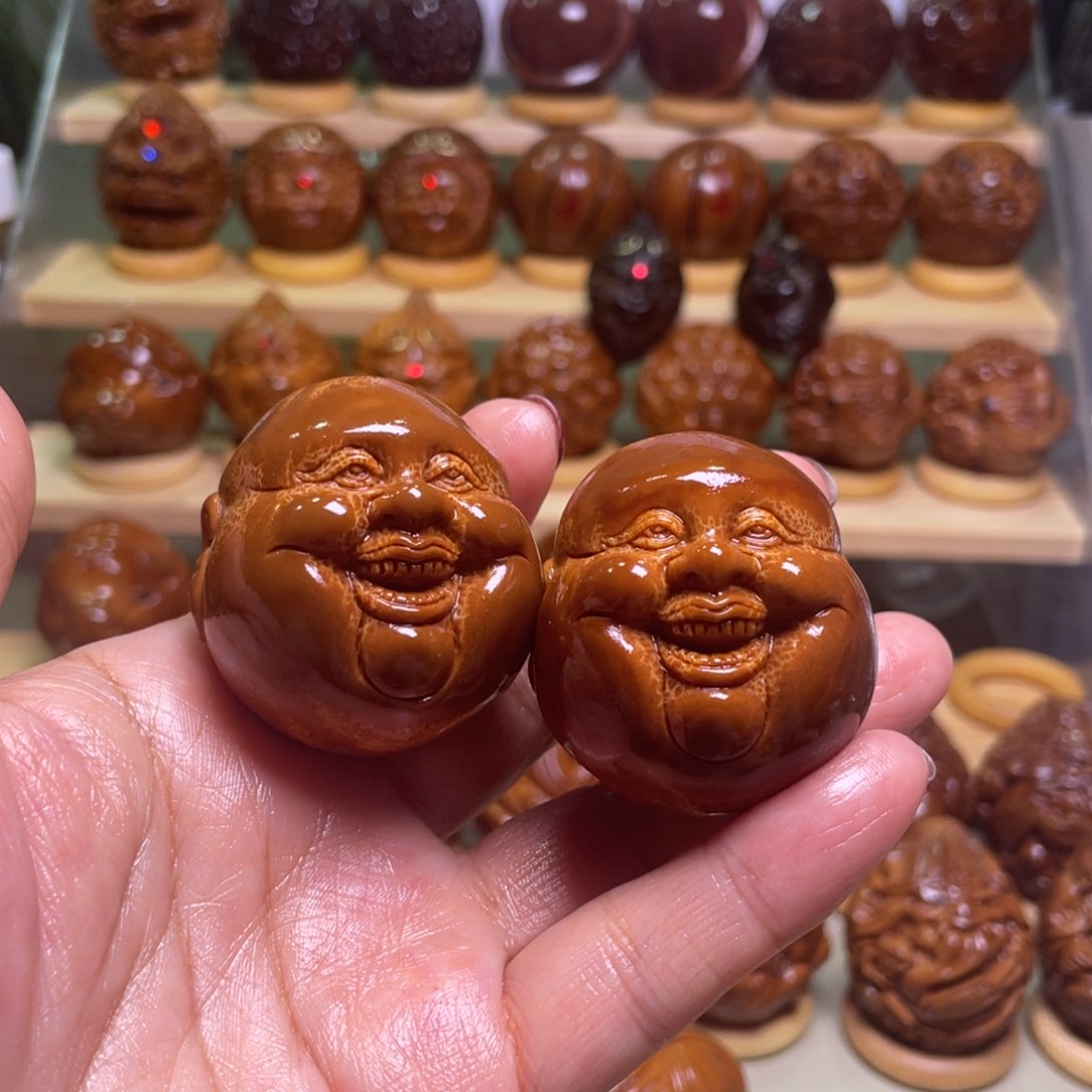 橄榄核手串/手链舍笑佛一对