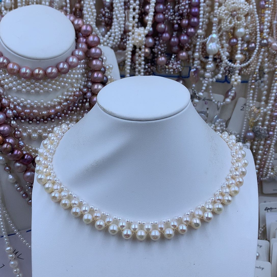 项链18K金镶嵌淡水珍珠平**事