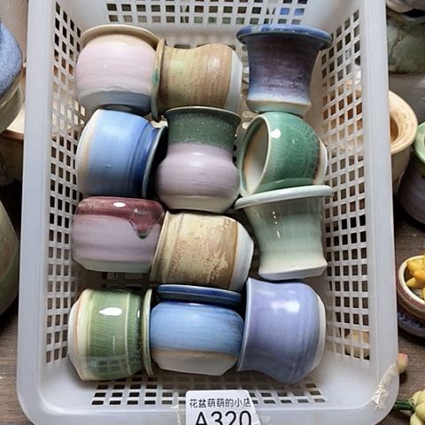 紫砂花盆320微瑕品口径3.5到4.5左右