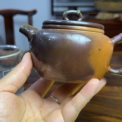 戬谷龙窑柴烧茶壶