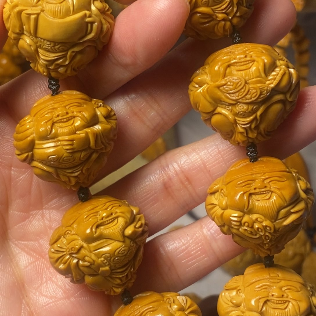 橄榄核手串/手链孤**月八大财神