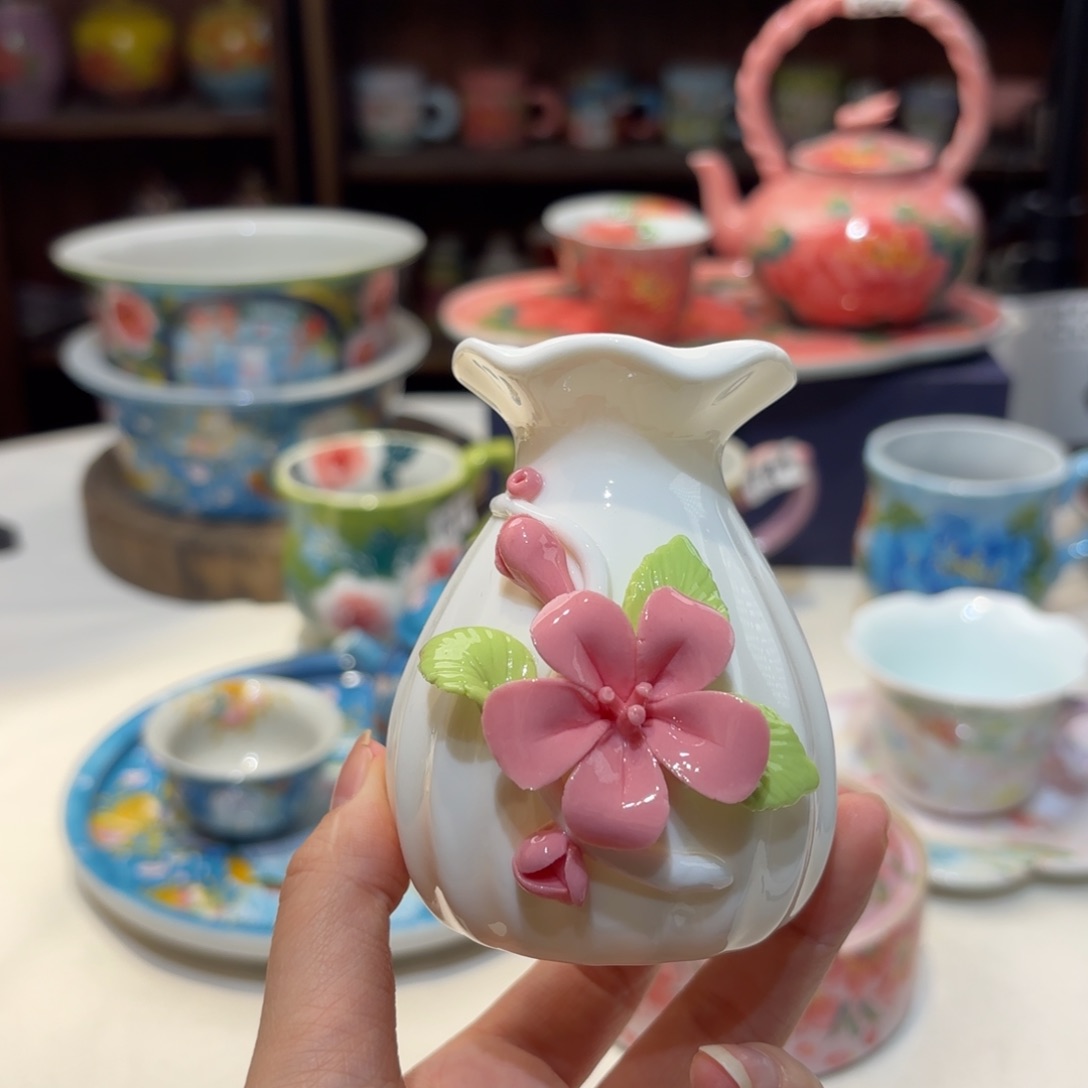景德镇手绘高温釉下彩陶瓷茶具