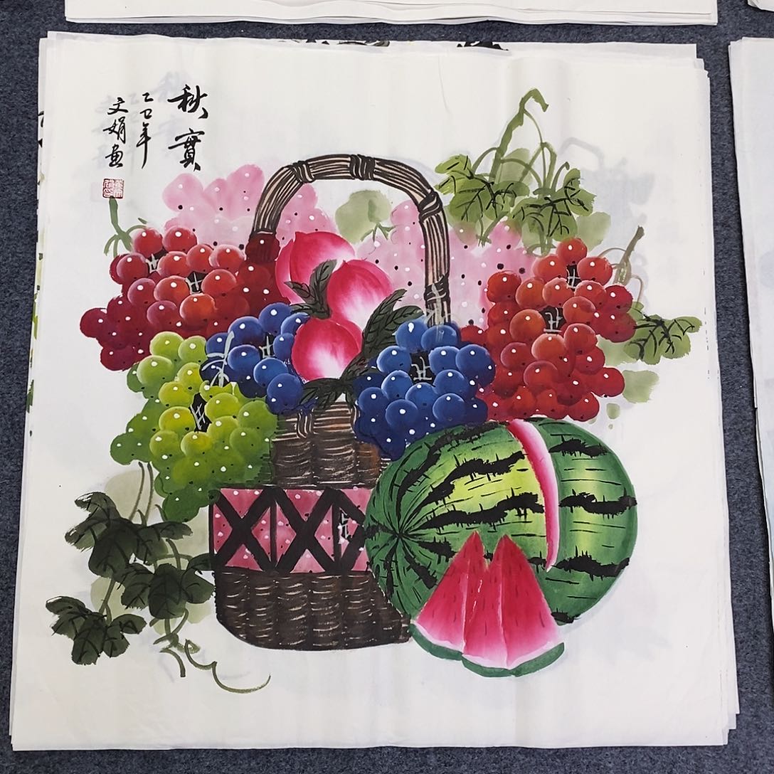 国画尺寸68✖️68斗方手绘画画画