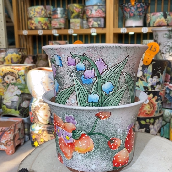 红陶景德镇艺术手绘作品