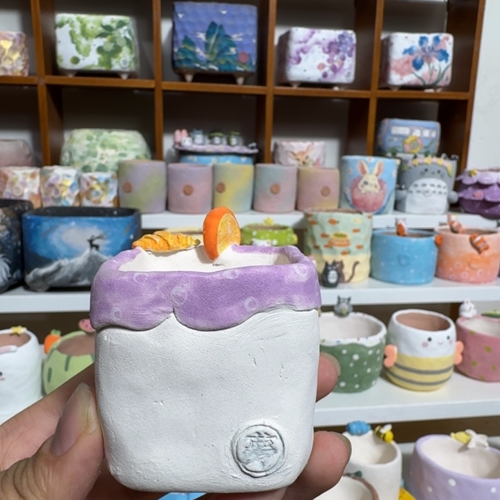 4***喂青梦陶艺手作花盆