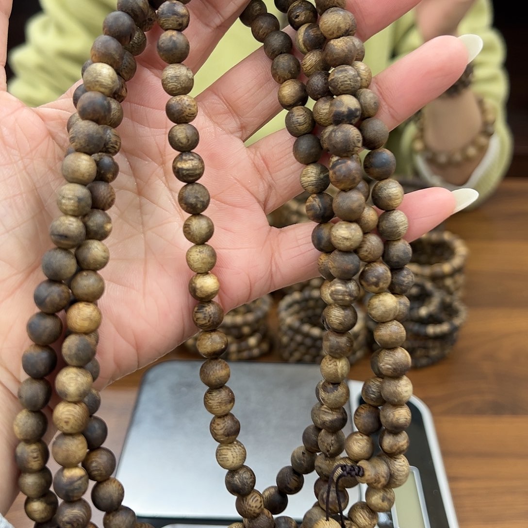 沉香沉香香囊沉香海南虫漏0.8圆珠多圈多样性发一20