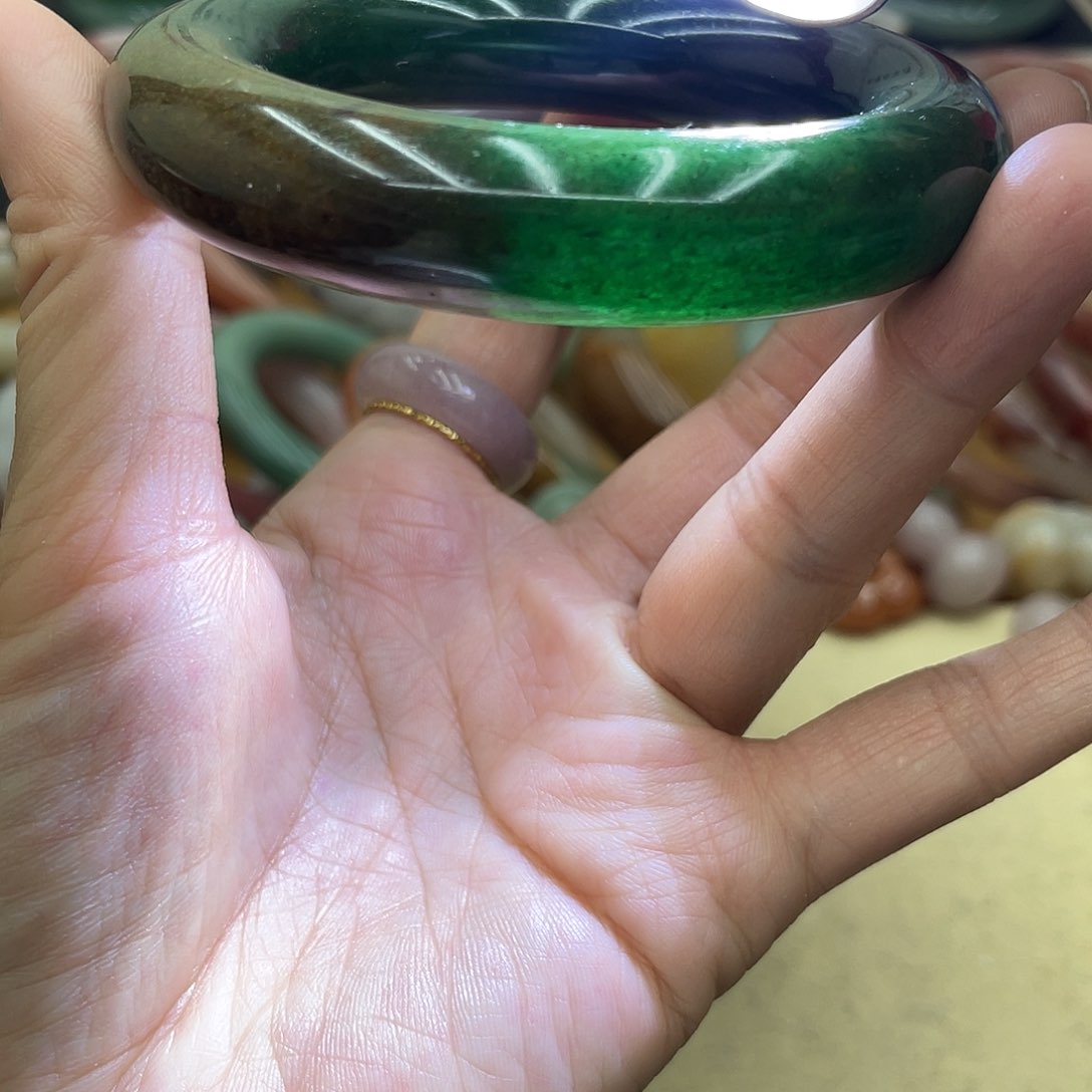 石英岩玉未镶嵌圈口55