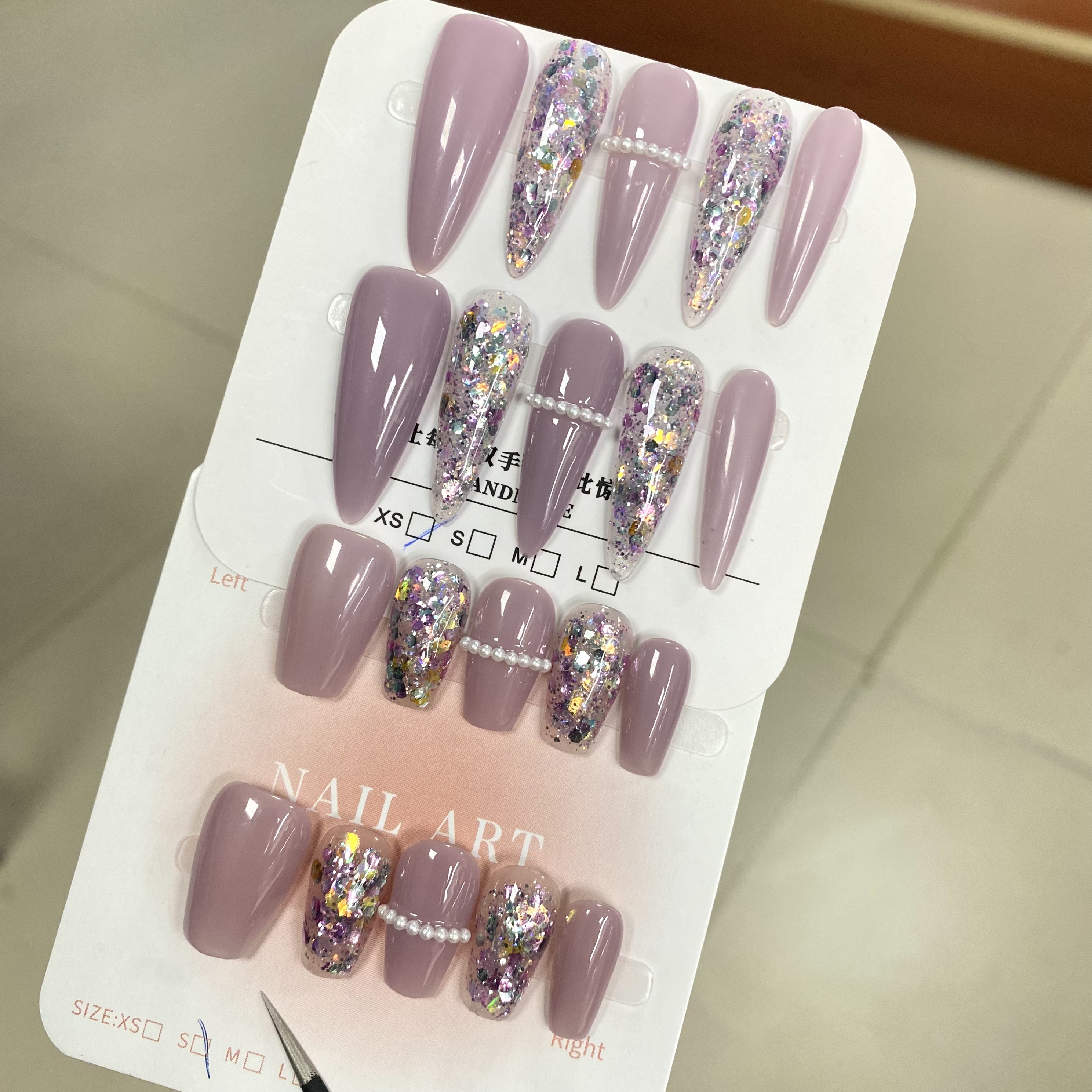 【九重紫】纯手工爆闪高级穿戴甲