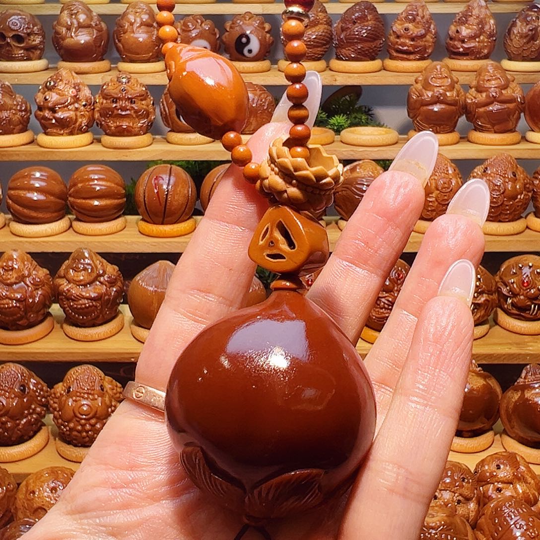 橄榄核手串/手链寿桃初级玉华一个高配手把件