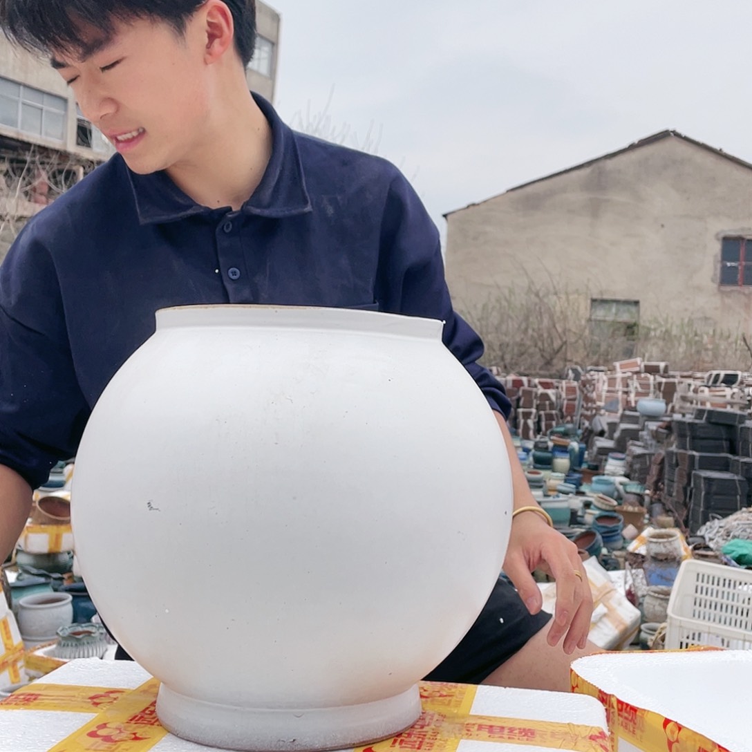 宜兴紫砂粗陶花盆