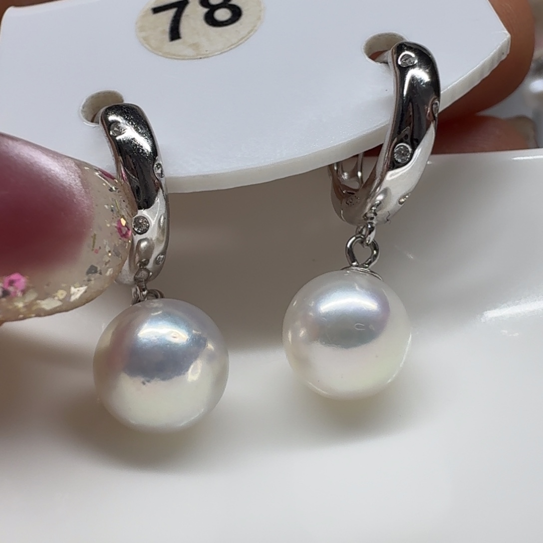 *****淡水珍珠银S925镶嵌耳饰珍珠8