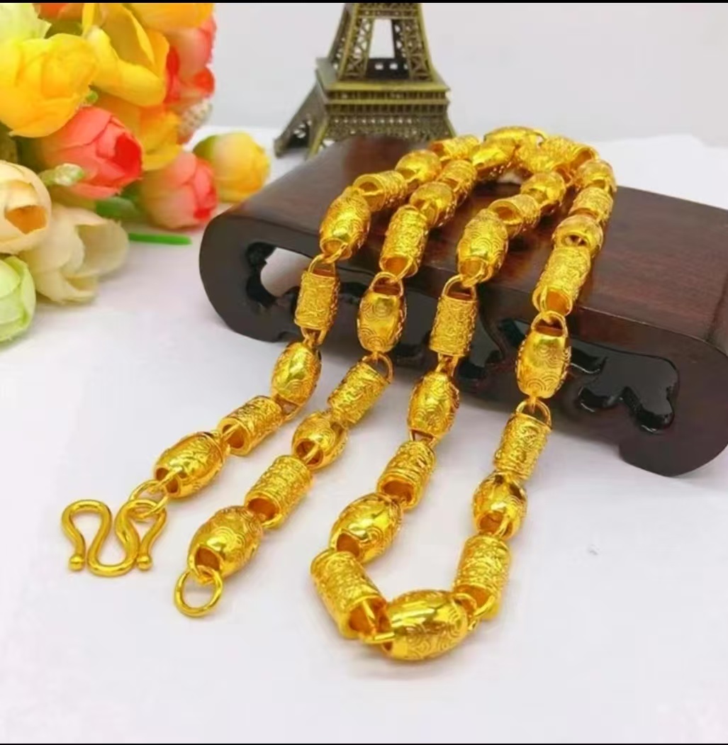 合金项链    【橄榄福桶项链】2025新款时尚潮流百搭气质经典大气款