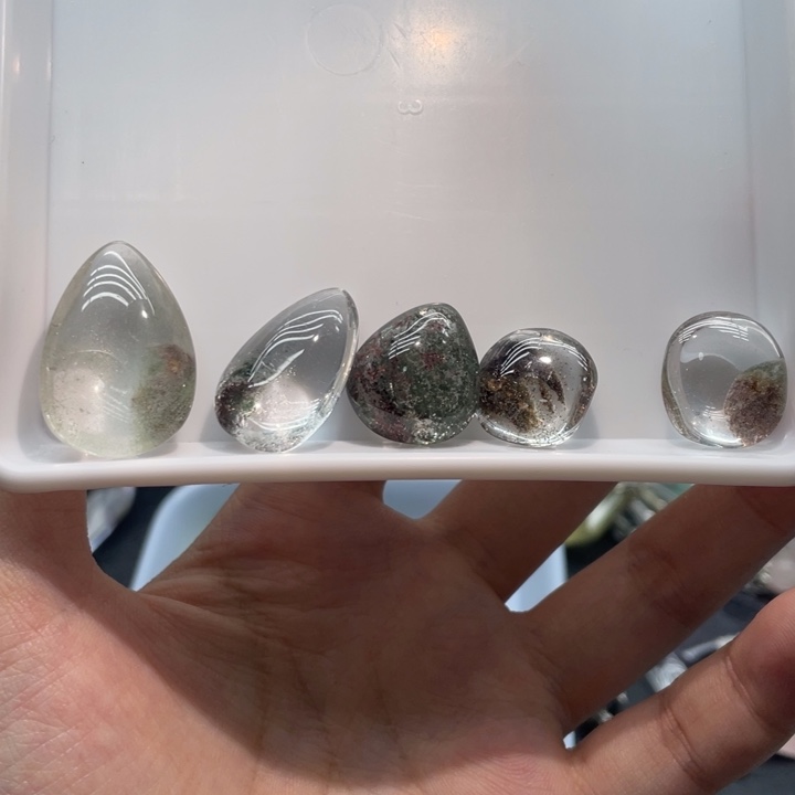 水晶珠宝半成品未镶嵌天然水晶幽灵水滴4