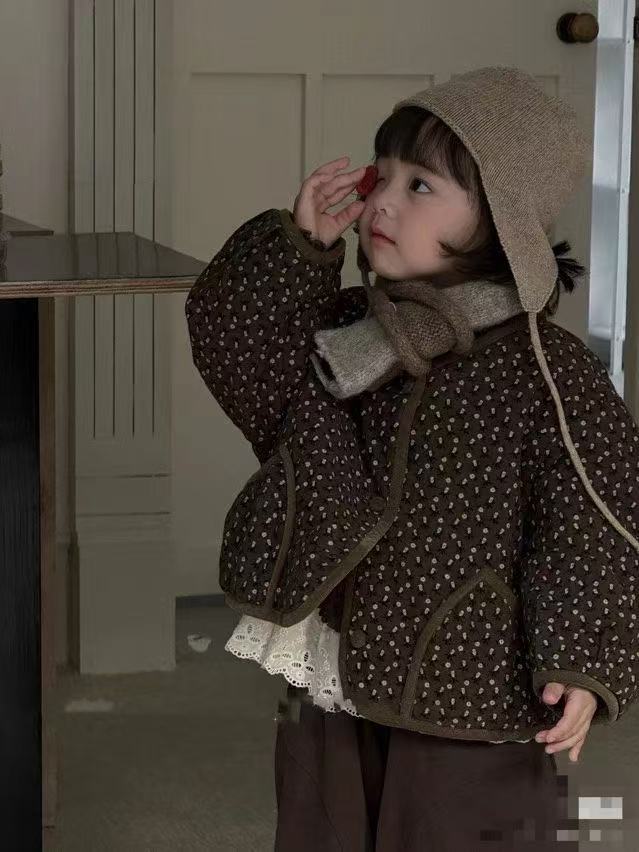 【D4】沐小沐8115碎花棉服外套童装