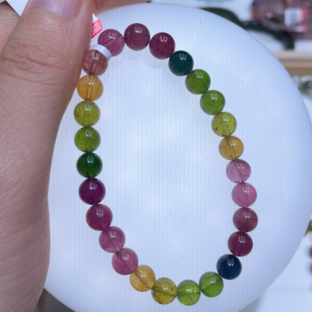 碧玺手链未镶嵌手串