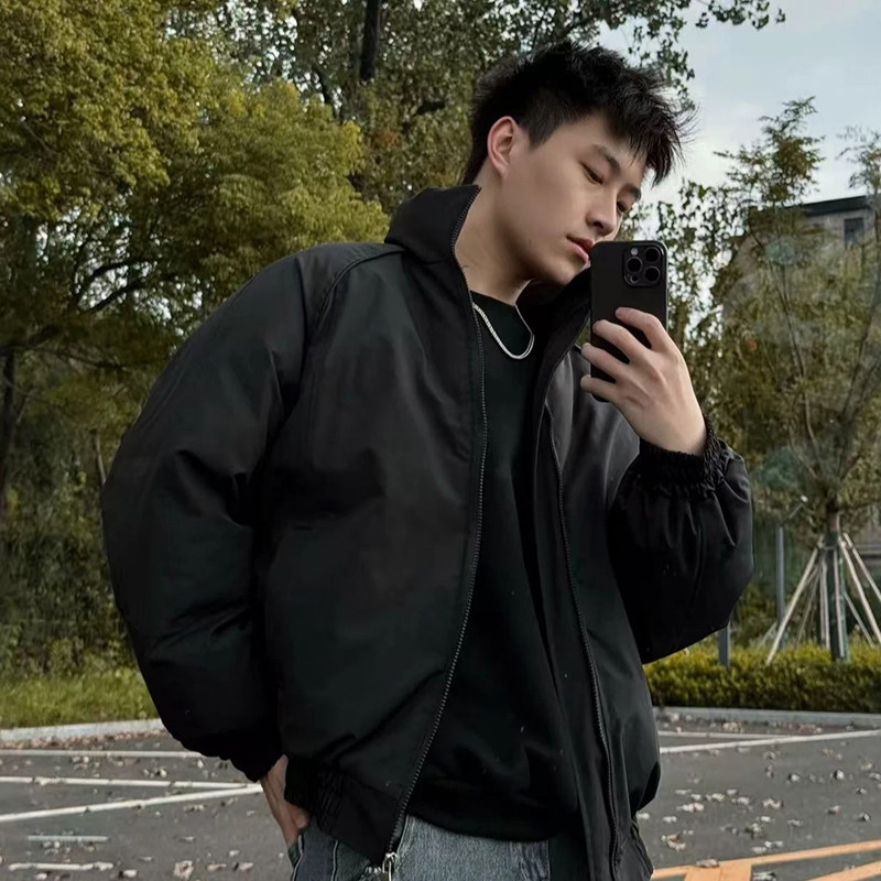 爆款现货 男士抗寒立领加棉飞行夹克棉衣棉服 