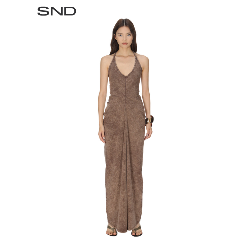 【OUDE WAAG 设计师品牌】SND PF25 ZZ修身垂坠连衣裙