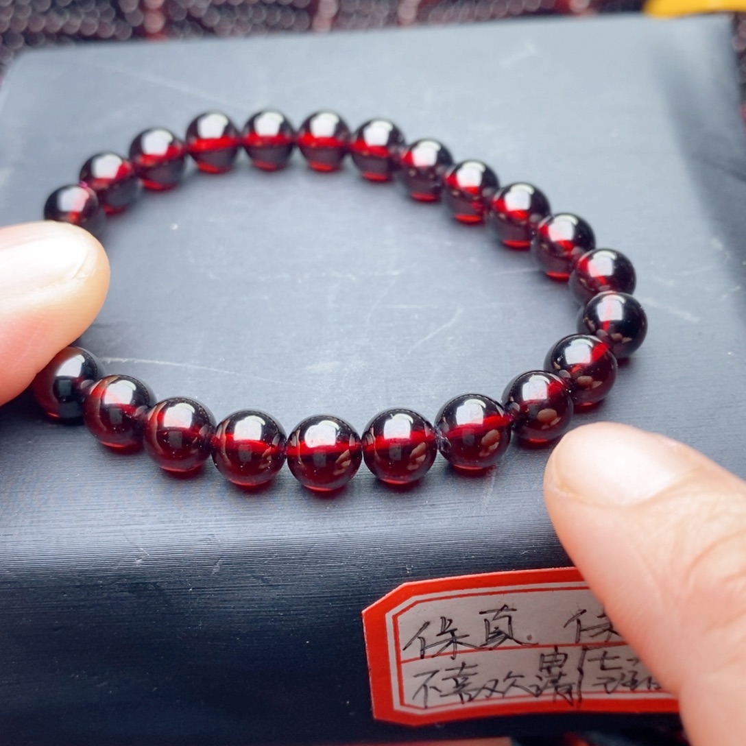 未镶嵌石榴石手链7.2经济实惠大漏