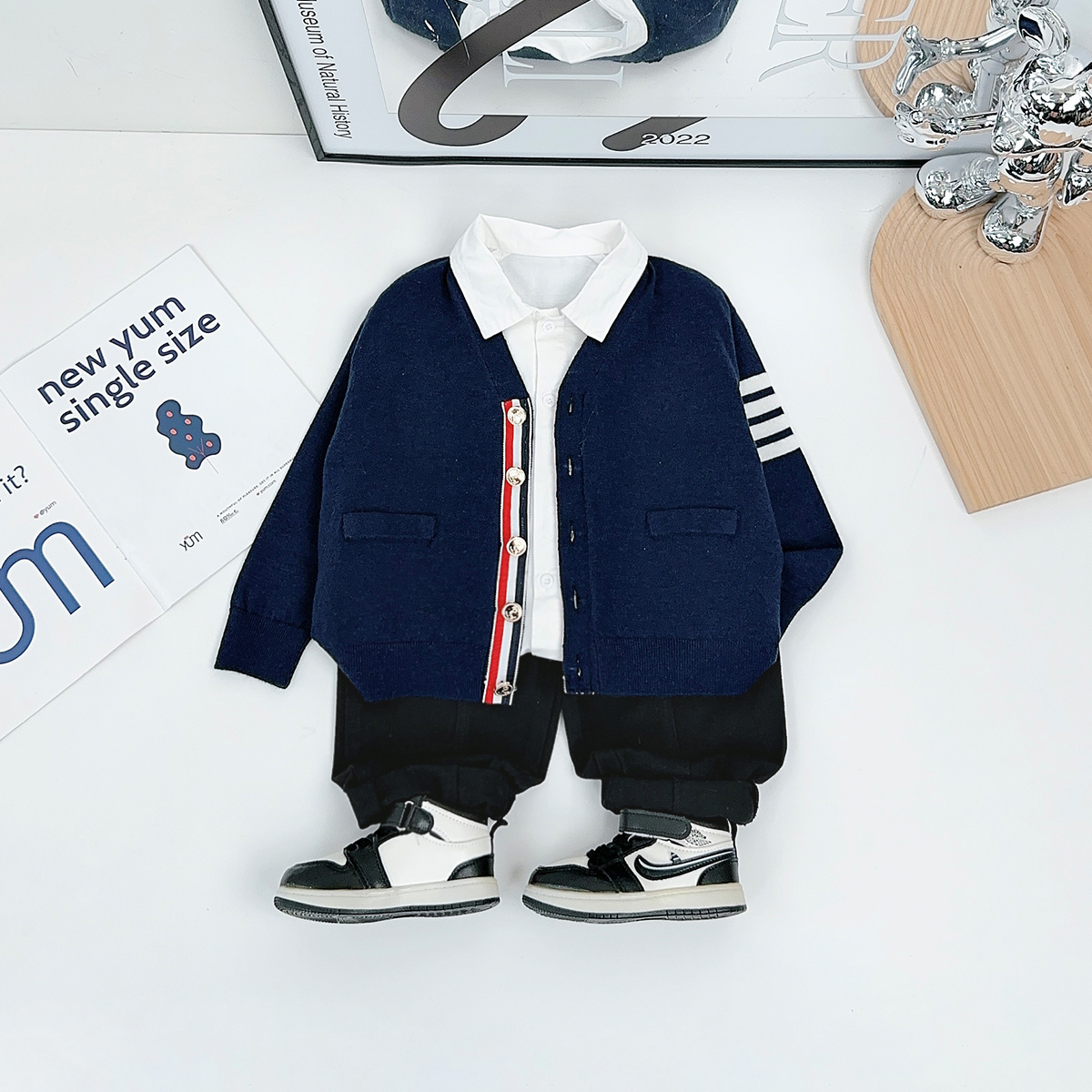 男童毛衣针织开衫外套儿童2025新款秋装宝宝潮YM2235悠悠童话童装